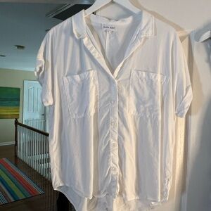 Bella Dahl Cream Short Sleeve Shirt